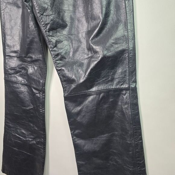 Gap Maternity Black Genuine Leather Bootcut Pants - Picture 5 of 7